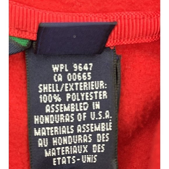 VTG Eddie Bauer Fleece‎ Pullover Mens XL Polartec 1/4 Zip Red EBTEK Canada - Picture 11 of 11